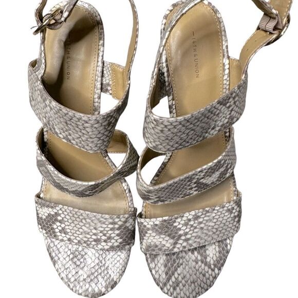 NWOT 14th & Union Narissa platform wedge sandal size 9.5 - Picture 6 of 9